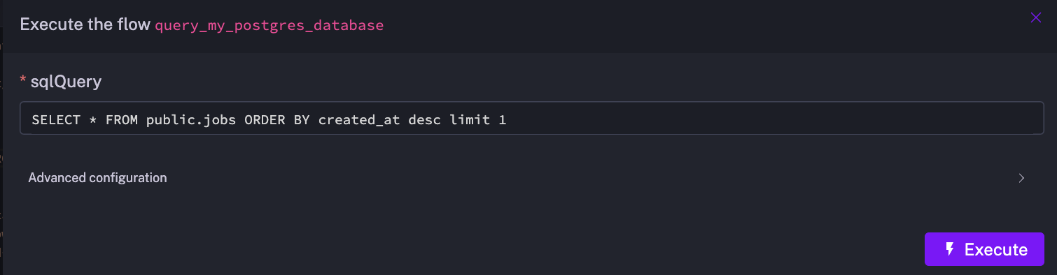 Subflow execution